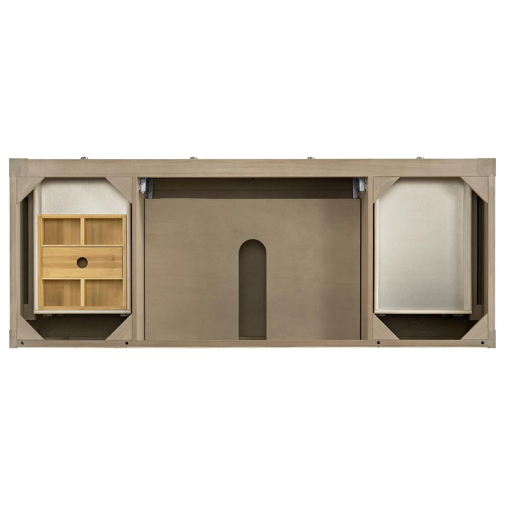 James Martin Vanities Breckenridge 60&quot; Single Bathroom Vanity Cabinet in Whitewashed Oak, , large