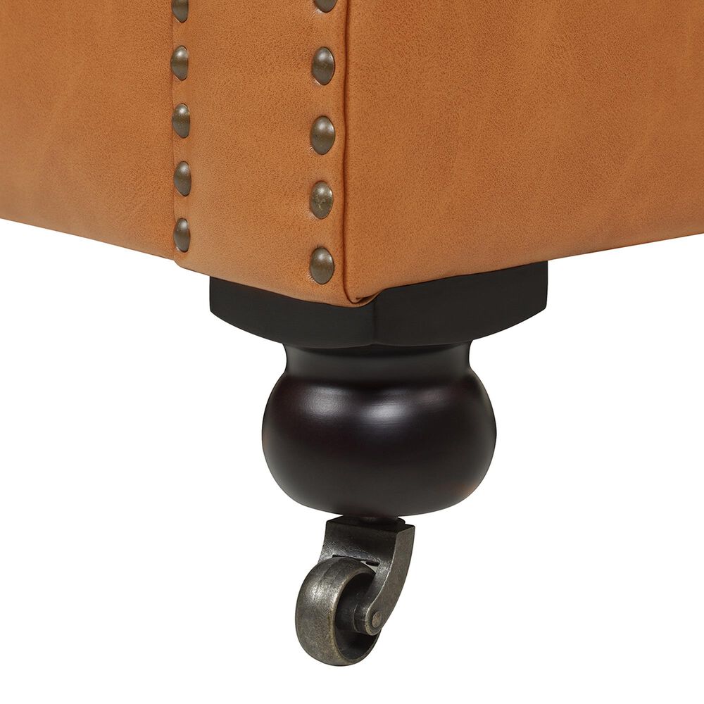 Jennifer Taylor Home Winston Accent Armchair in Caramel Tan Brown NFM