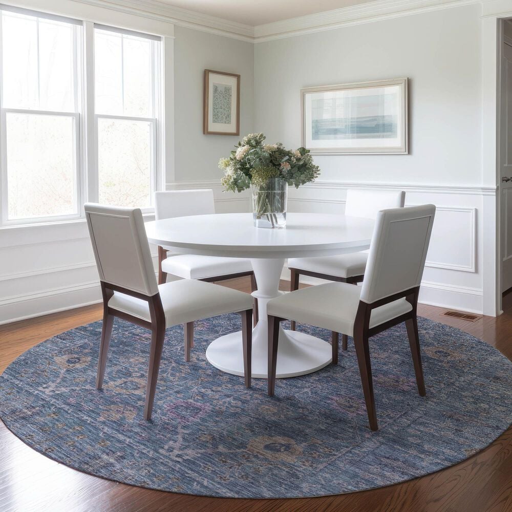 Dalyn Rug Company Solace SL9 8&#39; Round Denim Area Rug, , large