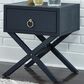 Belle Furnishings Midnight 1-Drawer Accent Table in Blue, , large