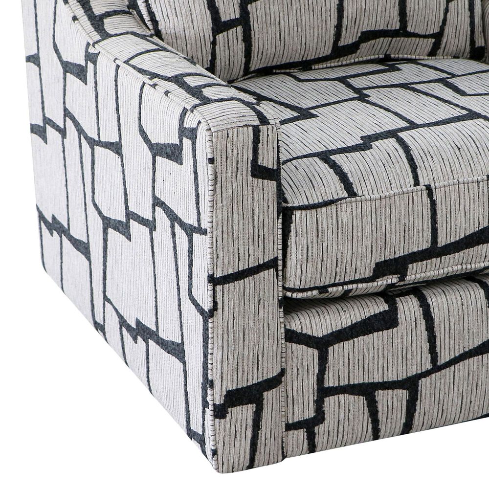 Fulton Home Marley Swivel Chair in Elroy Onyx, , large