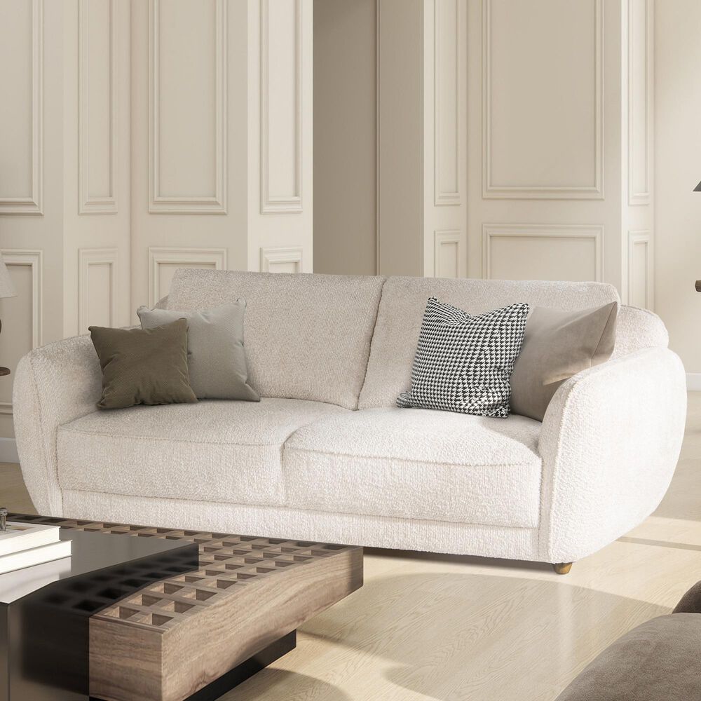 Jennifer Taylor Home Sharon Stationary Sofa in Alpaca Off-White, , large