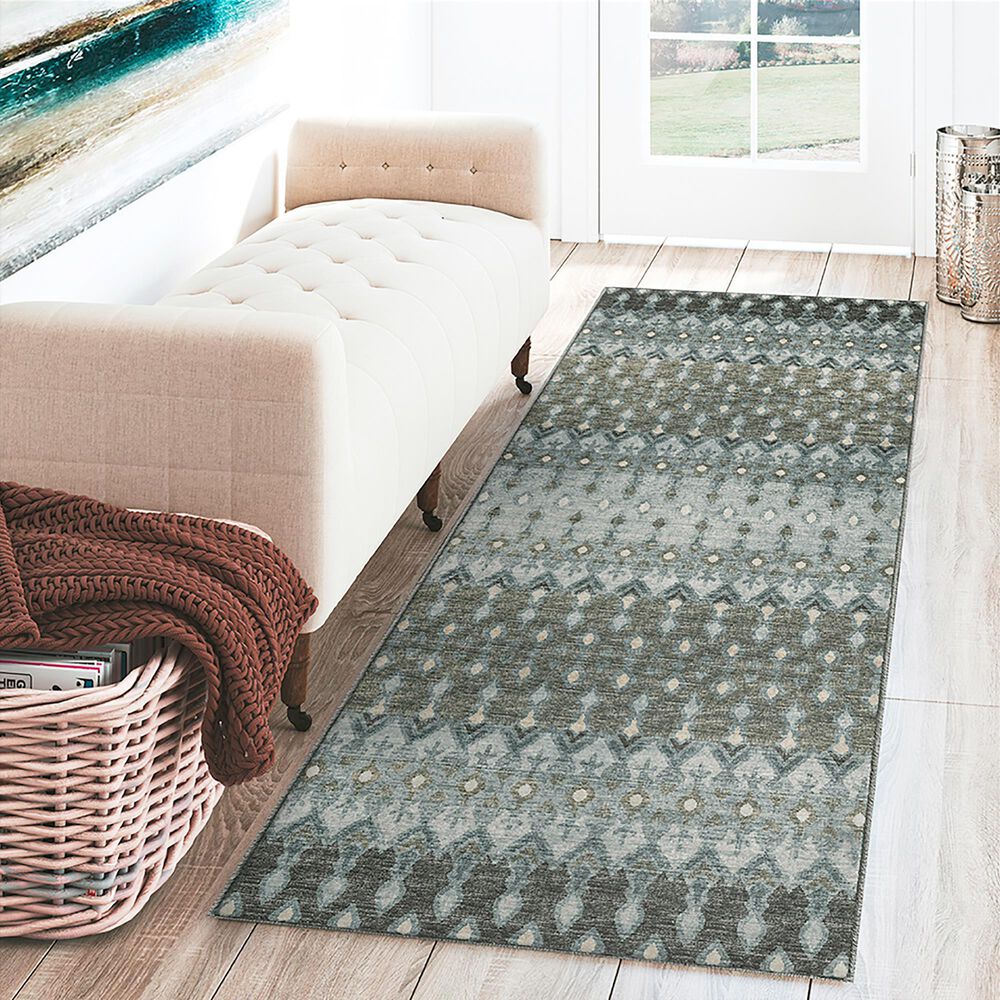 Dalyn Rug Company Brisbane 2&#39;3&quot; x 7&#39;6&quot; Mineral Blue Runner, , large
