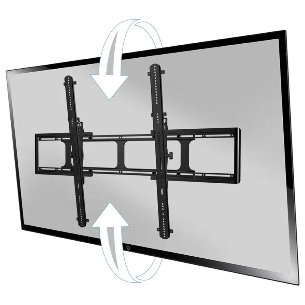 Tilting TV Wall Mount for 65" - 140" TVs with HDMI Cable in Black and Gray PowerMax 8 AC Outlet Surge Protector, , large