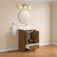 37B Lucerne 24" Single Bathroom Vanity Cabinet in Dark Maplewood with Marble Top and Backsplash, , large