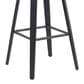 Armen Living Vienna Swivel Bar Height Stool with Black Upholstery in Black Brushed, , large