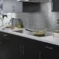 Shaw Geoscape Dark Grey 13.39" x 12.48" Random Linear Mosaic Sheet, , large