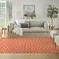 Nourison Twist Reversible 6" x 9" Coral Indoor/Outdoor Area Rug, , large