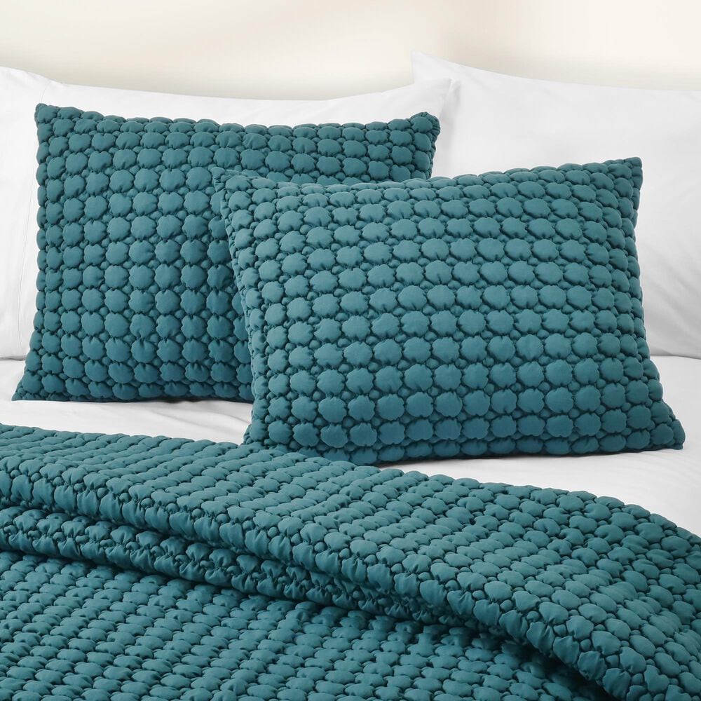 J. Queen Bold Cloud Puff 3-Piece King/Cal King Quilt Set in Teal, , large
