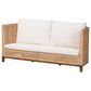 Baxton Studio Edda Stationary Sofa with Natural Rattan in Neutral, , large