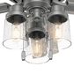 Hunter Hartland Low Profile 44" Ceiling Fan with LED Lights in Matte Silver, , large