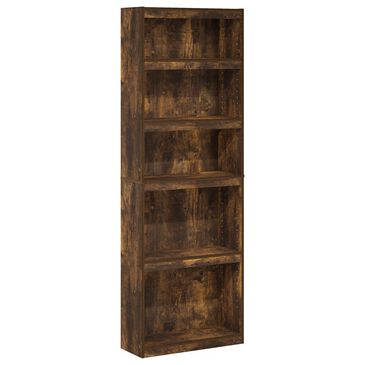 HOMLUX Enhanced Home 5-Tier Shelf Bookcase in Amber Pine, , large