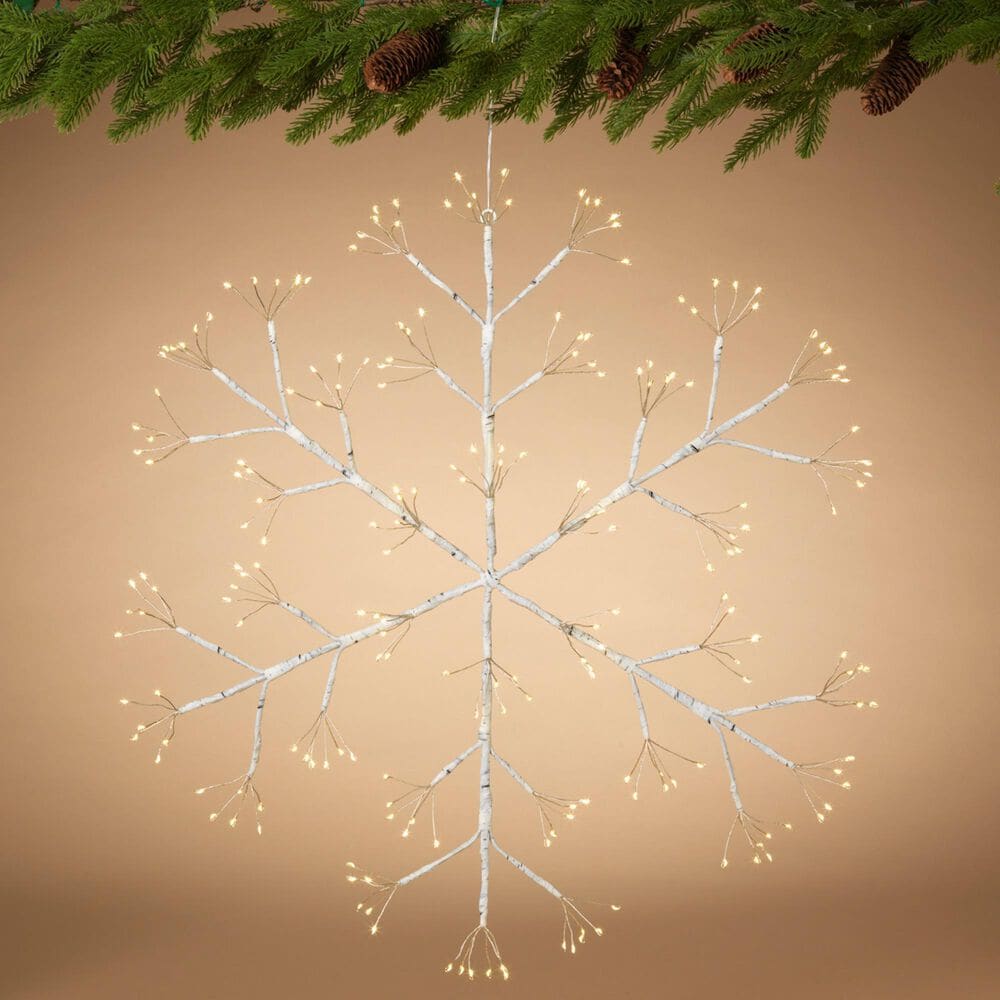 The Gerson Company 24" Firecracker LED Snowflake in White, , large