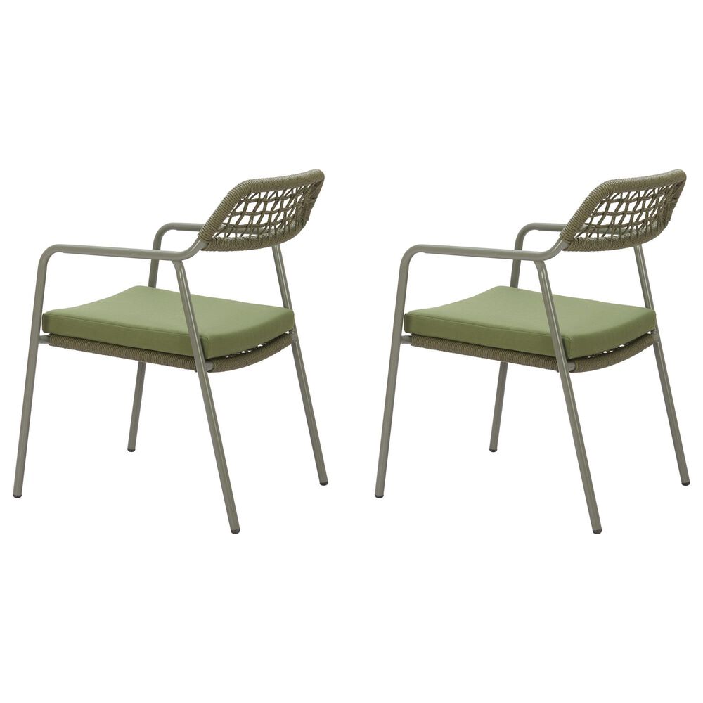 Zuo Modern Rio Outdoor Dining Chair in Green (Set of 2), , large
