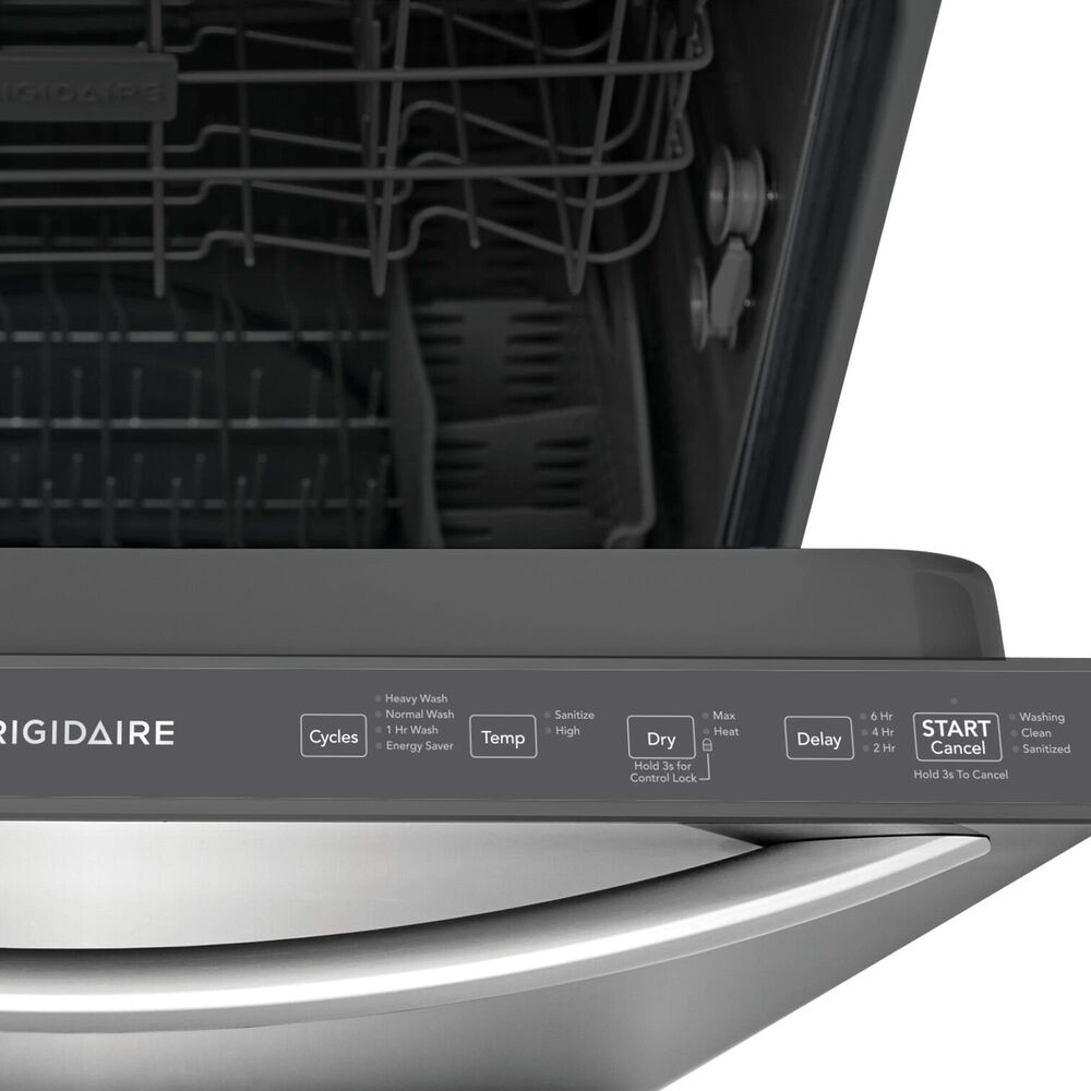 Frigidaire 4-Piece Kitchen Package with 25.6 Cu. Ft. 36" Standard Depth Refrigerator, 30" Electric Range, 1.8 Cu. Ft. Over-The-Range Microwave, 24 in. Built-In Dishwasher in Stainless Steel, , large