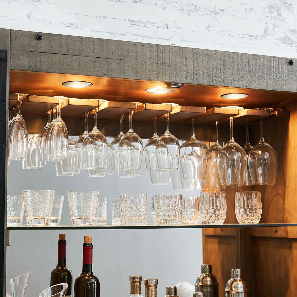 Imperial International Aurora Wine Cabinet in Stone Grey and Black, , large