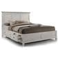 Hawthorne Furniture San Mateo King Storage Bed in Rustic White, , large