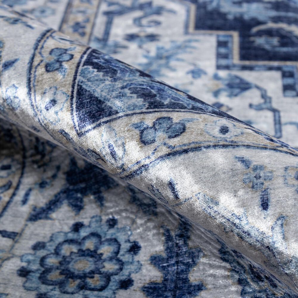 Momeni Karachi KAR-8 5&#39; x 8&#39; Blue Area Rug, , large