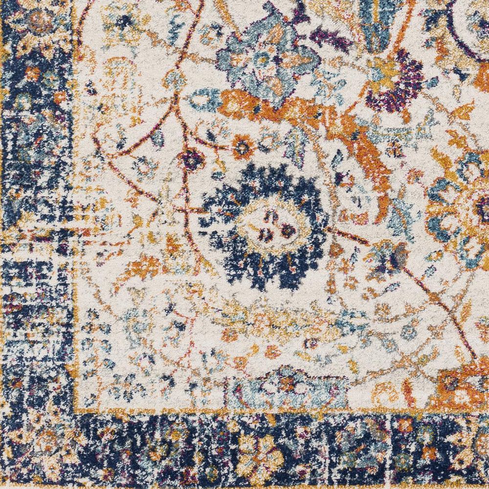 37B Harput HAP-1014 7&#39;10&quot; x 10&#39;3&quot; Blue, Orange and Saffron Area Rug, , large
