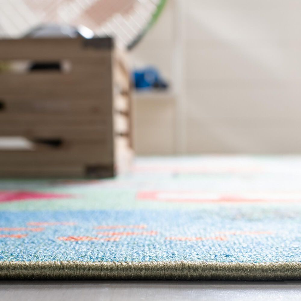 Safavieh Kids Playhouse 7&#39;9&quot; x 10&#39; Green and Charcoal Rug, , large