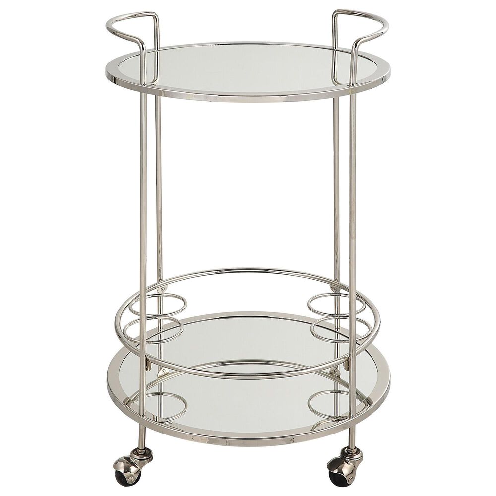 Uttermost Spritz Bar Cart in Polished Chrome, , large