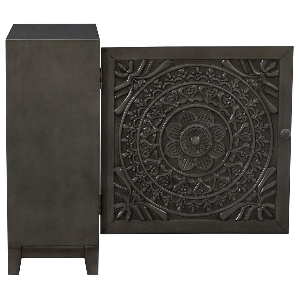 Linon Home Decor Grace Cabinet in Dark Grey, , large