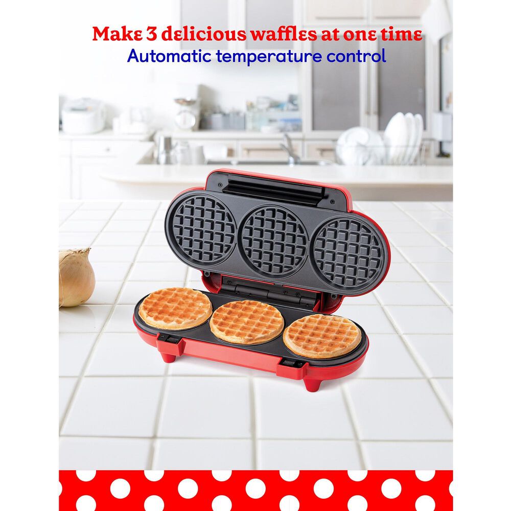 Betty Crocker 3-in-1 Waffle Maker in Red, , large