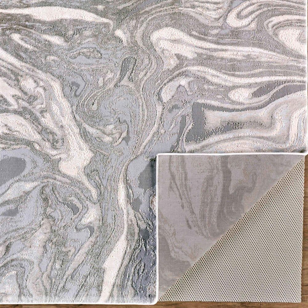 Feizy Prasad Abstract 8&#39; x 11&#39; Light Gray Area Rug, , large