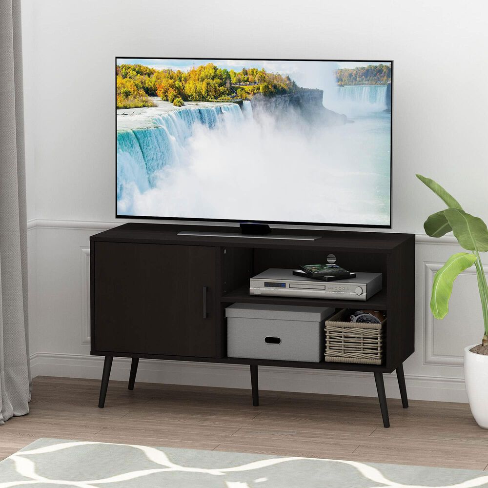 HOMLUX 43.3" TV Stand with 1-Door in Espresso, , large