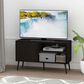 HOMLUX 43.3" TV Stand with 1-Door in Espresso, , large
