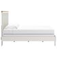 Ashley Linnocreek King Panel Bed in White and Warm Brown, , large