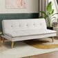 Lifestyle Solutions Tatum Convertible Sofa with Cream Cushion in Brown, , large