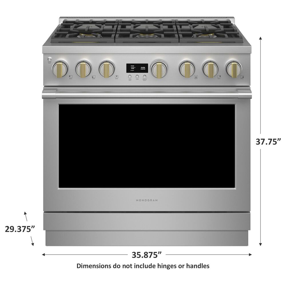 Monogram 36&quot; All Gas Professional Range with 6 Burners in Stainless Steel, , large