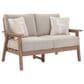 Ashley Grover Beach Outdoor Loveseat with Cushion in Driftwood, , large