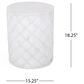 Hearth and Haven Outdoor Round End Table with Diamond Lattice Texture in Antique White, , large