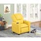 HOMLUX Marisa Kids Recliner Chair with Cupholder in Yellow, , large