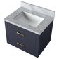 Lexora Home Castor 24" Single Bathroom Vanity in Blue with White Acrylic Top and Rectangular Sink, , large