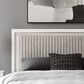 Ashley Zuraleus King Upholstered Storage Bed with Two Nightstands in Matte White, , large