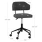 Linon Home Decor Tristan Swivel Office Chair in Black, , large