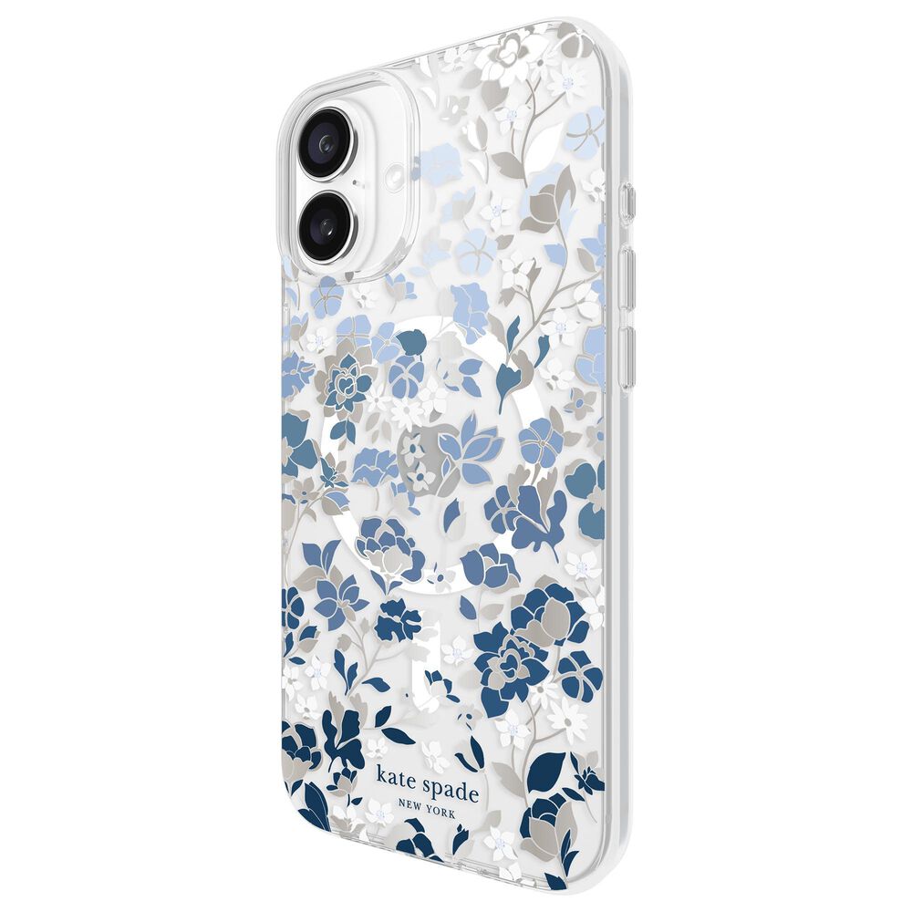 Kate Spade Protective MagSafe Case for iPhone 16 Plus in Flowerbed Blue, , large