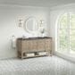 James Martin Vanities Breckenridge 60" Single Bathroom Vanity in Whitewashed Oak with 3 cm Parisien Bleu Quartz Top and Rectangular Sink, , large