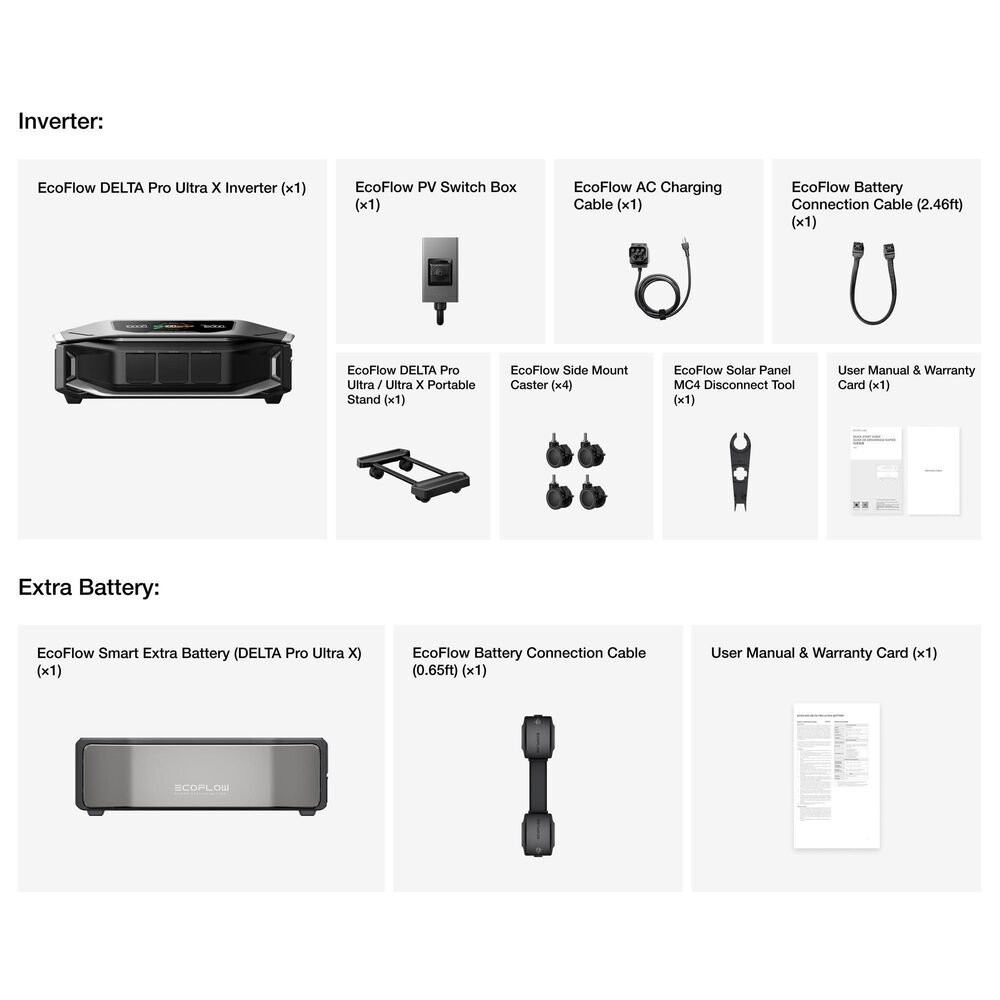EcoFlow Delta Pro Ultra X Whole-Home Backup Power with Battery in Silver, , large