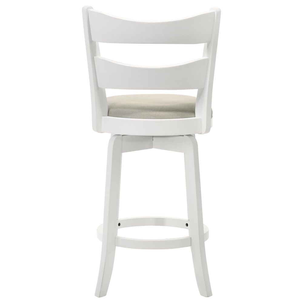 Armen Living Blair 30" Swivel Bar Stool in Matte White, , large