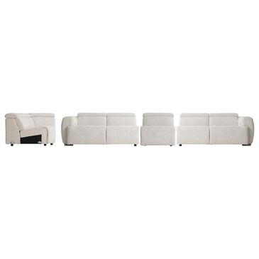 Bernhardt Aldo 4-Piece Power Motion Sectional in White and Cream, , large