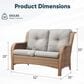 Sunwell Garden Patio Loveseat with Yellow Frame in Beige, , large