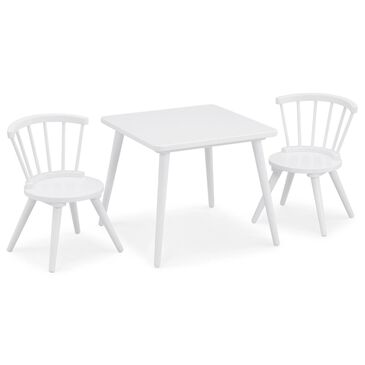 Delta Windsor 3-Piece Table and Chairs Set in Bianca White, , large