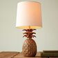Creative Coop Resin Pineapple Table Lamp in Distressed Gold, , large