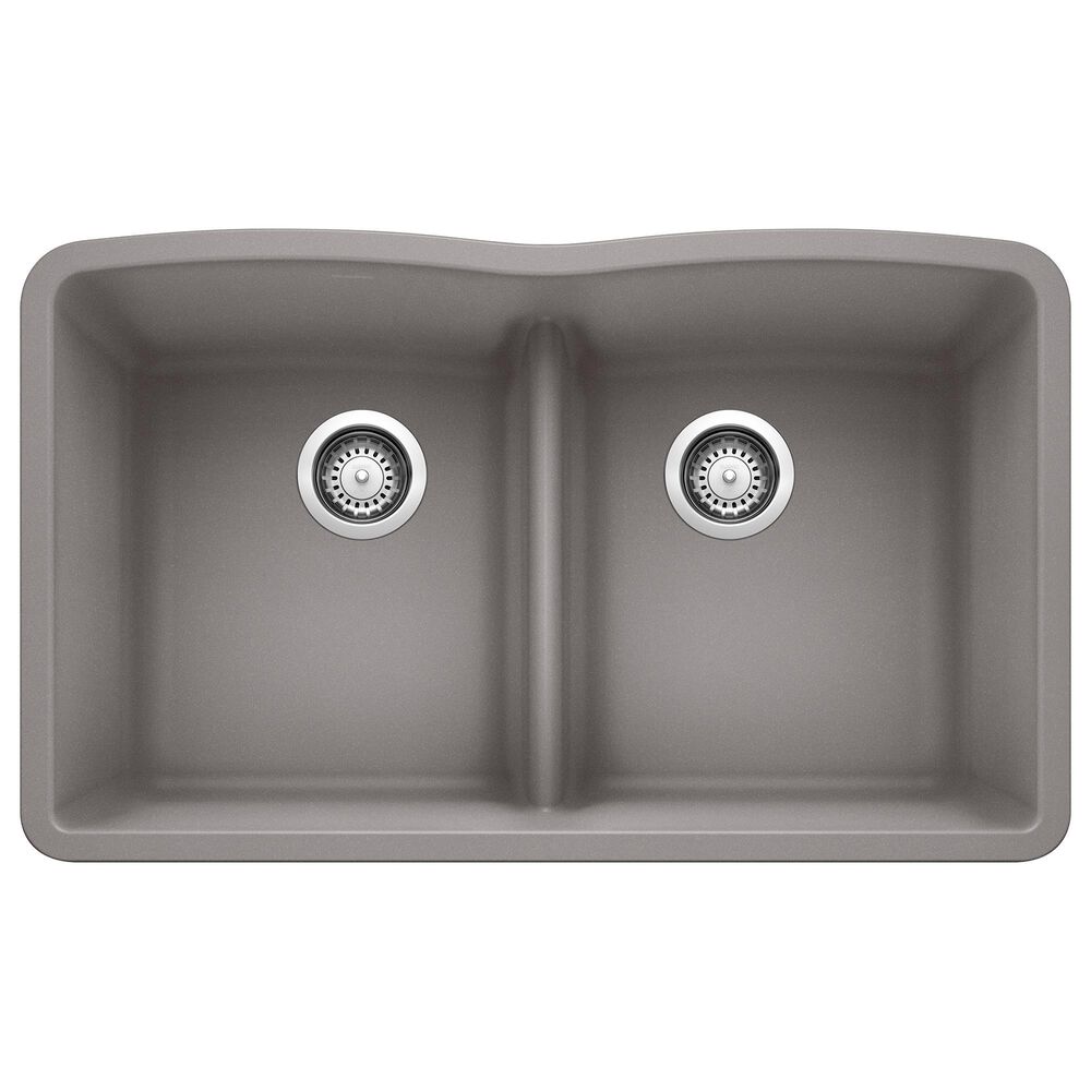 Blanco Diamond Equal Double Bowl Kitchen Sink with Low Divide in