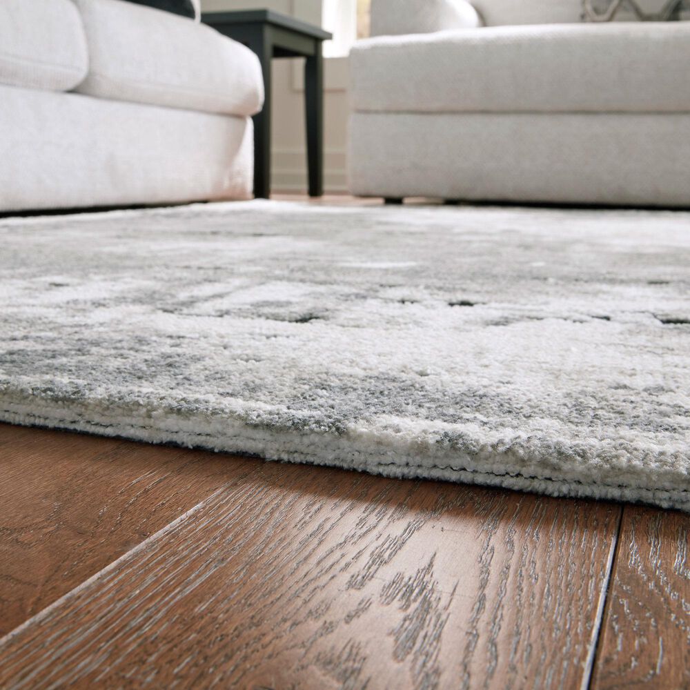 Ashley Aworley 5&#39; x 7&#39; Gray and White Area Rug, , large
