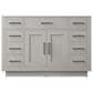 Lexora Home Abbey 48" Single Bathroom Vanity in White Oak with 2 cm White Quartz Top and Rectangular Sink, , large